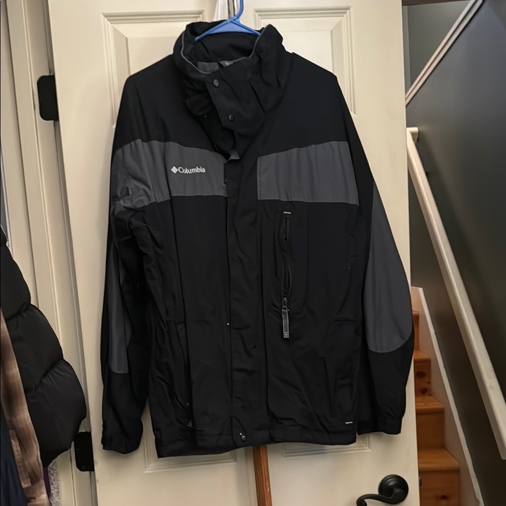 Columbia Black and Gray Performance Jacket with Hood